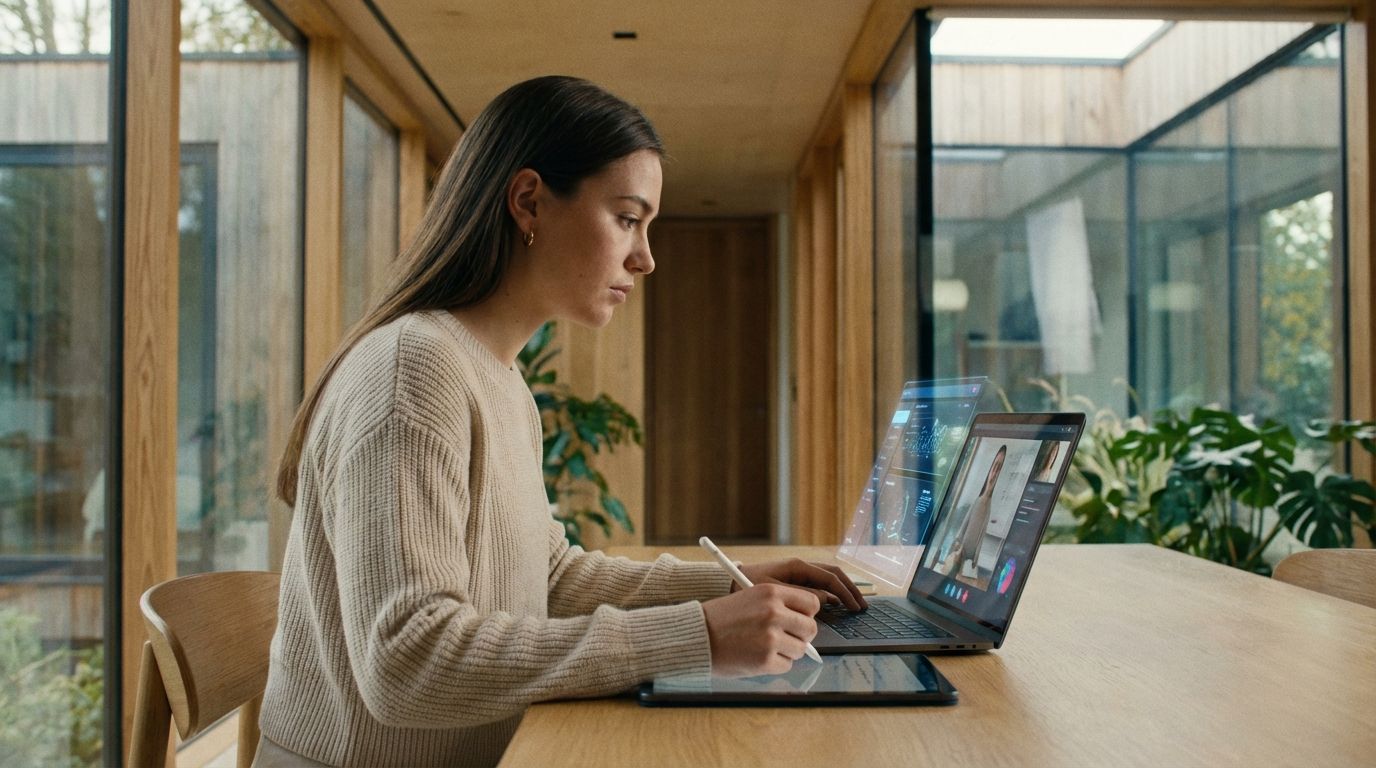Student attending a remote class on a laptop during an online learning session at home